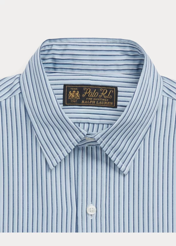 Polo Ralph Lauren Custom Fit Striped Monogram Poplin Shirt - Image 5