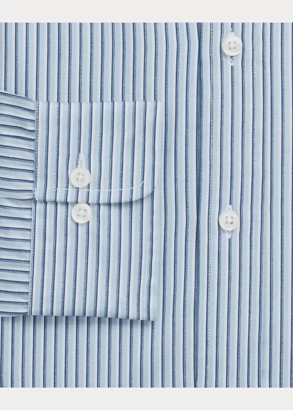 Polo Ralph Lauren Custom Fit Striped Monogram Poplin Shirt - Image 6