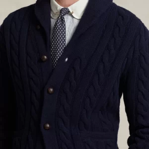 Polo Ralph Lauren Cable-Knit Wool-Cashmere Cardigan